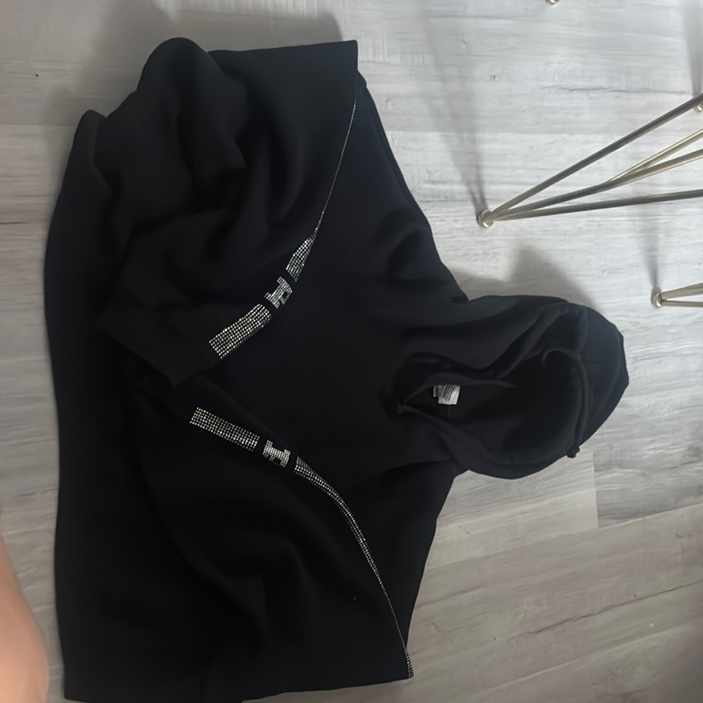 Victoria's Secret Black Hoodie with Sparkling Accents